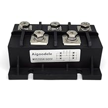 MDS200-16 200A 1600V Three Phase Bridge Rectifier Module, AC to DC Converter for CNC, Motor Drives, Power Supply with Efficient Heat Dissipation