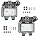 Electric Plugs Outlets with Double Plug Socket, 15Amp 110V Power Box, Outdoor Outlet Covers IP66 Waterproof, Wall Outlets with Clear Cover for Garden Outdoor Indoor, 2pcs