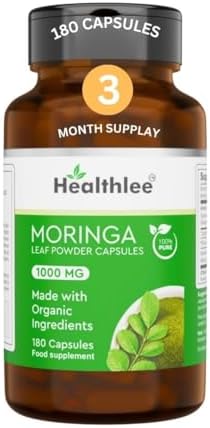 Moringa Pure Capsules | Moringa Supplement | Organic Moringa Oleifera | Moringa Leaf Powder1000 mg