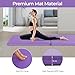 Giantex 6’x2'X1.6'' Gymnastics Mat Thick Folding Panel for for Gym, Aerobics, Yoga, Martial Arts with Hook & Loop Fasteners (Purple)