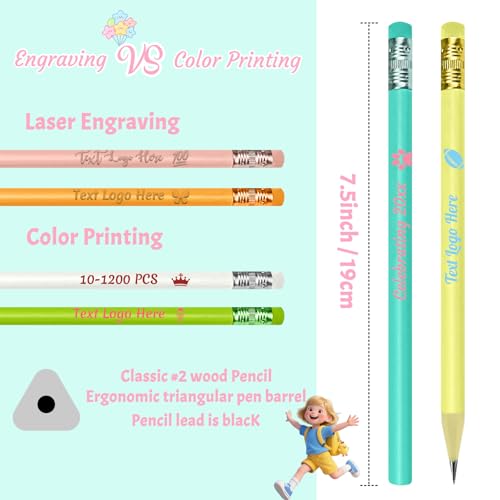 Lápices personalizados #2 triangular para niños y escuela miniatura 3