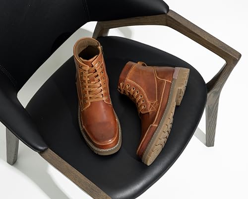 Image of Jousen Mens Boots Casual Motorcycle Boot for Men Chukka Zipper Combat Botas Para Hombre Fashion
