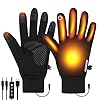 Acemall USB Electric Heated Gloves Women, Winter Hand Warmers Gloves Anti-slip Touchscreen Heating Mittens with 3 Levels Heat, Thermal Liner, Elastic Cuff, for Running Walking Riding Driving Cycling