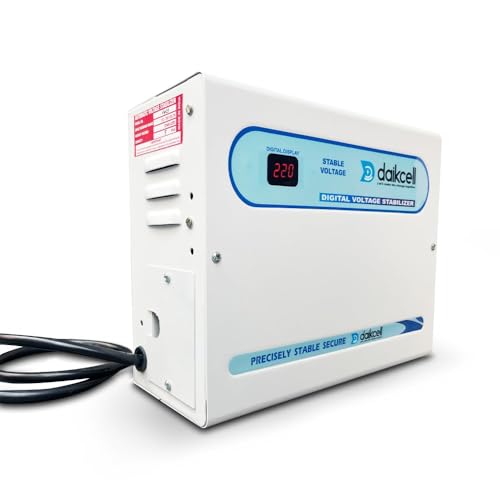 Image of daikcell 5KVA 150V-300V AC Stabilizer for 2.0 ton Inverter AC + Non-Inverter AC | Digital Display | Intelligent Time Delay System | 1+4 Years Warranty DSR024