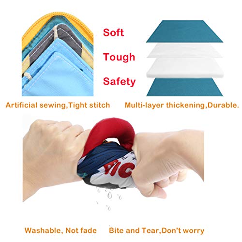 beiens 9 Theme My Quite Books, Soft Cloth Books with Mirror Fun Interactive Activity Baby Sensory Books, First Year Touch and Feel Early Education Toys Shower Gifts for Infants Babies Boys and Girls - Thumbnail 6