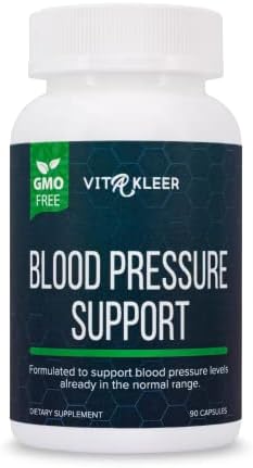 Vita Kleer Blood Pressure Support Supplement – Helps Promotes Circulation Health | Healthy Blood Flow and Overall Health with Garlic Bulb, Hibiscus Hawthorn Extract, Multivitamins - 90 Capsules