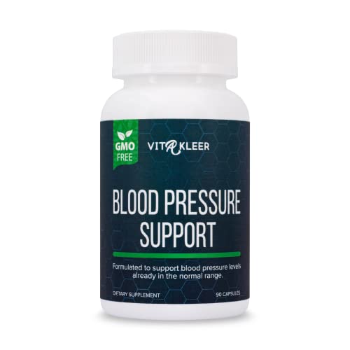 Vita Kleer Blood Pressure Support Supplement – Helps Promotes Circulation Health | Healthy Blood Flow And Overall Health With Garlic Bulb, Hibiscus Hawthorn Extract, Multivitamins - 90 Capsules #TOP25