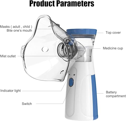 Image of Portable Mini Humidifier for Baby & Adults | Silent Cool(cold) Mist Humidifier with Long Battery Life | Self-Cleaning, With USB | For Cough, Asthma, Allergy, Sinus Relief at Home & Travel
