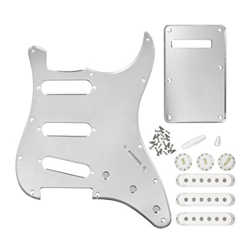 FLEOR SSS Pickguard avec plaque arrière / 52 mm (3 pièces) couvre-micros / bouton de commande 2T1V / embouts pour… - Les Beatles, Paul McCartney, John Lennon, RIngo Starr, George Harrison FLEOR SSS Pickguard avec plaque arrière / 52 mm (3 pièces) couvre-micros / bouton de commande 2T1V / embouts pour… – Image 3