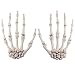 Hosfairy 1 Pairs Halloween Skeleton Hands Plastic Hand Skeleton Model for Halloween Decoration Terror Scary Props