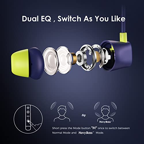 Image of Oraimo Necklace 4 Bluetooth Neckband Wireless In Ear Earphones Deep Bass,50Hrs Playtime,Asap Charge,Enc Tech,Low-Latency Ergonomic Neckband,Sweat-Resistant Magnetic Earbuds,Dual Pairing(Blue)