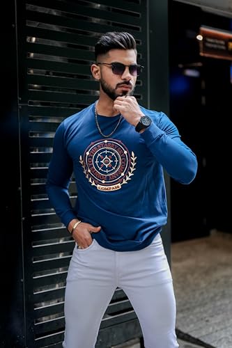 Image of Royaltail Men's Cotton Regular Fit Full Sleeves Pullover Printed Sweatshirts