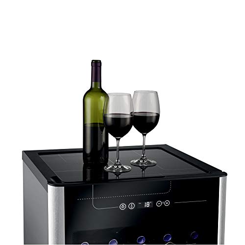 Adega Electrolux 24 Garrafas Uma Porta Preta Com Acabamento Em Inox (ACS24) 127V