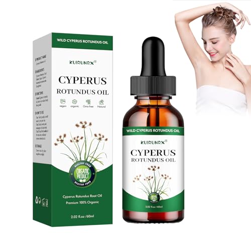 KUIRUNRX® Aceite Depilatorio, Depilación Rápida para Mujeres y Hombres y Todas las Partes del Cuerpo, Para Alisar la Piel del Cuerpo Gotero Incluido Reducción del Crecimiento del Vello Corporal(60ML)