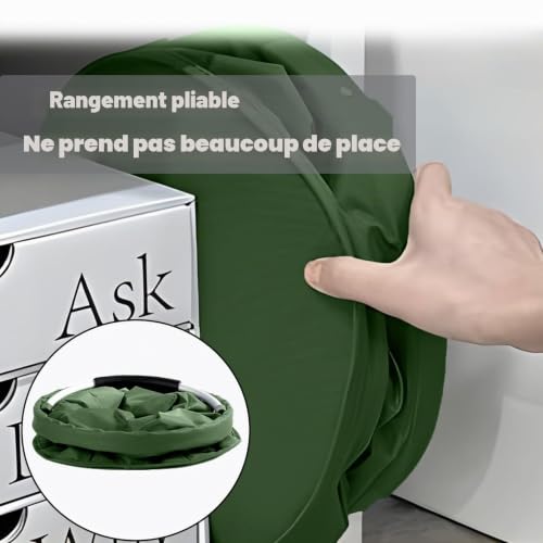 Organisateur de Produits de Nettoyage, Pliable Sac à Outils de Nettoyage avec Poignée et 6 Compartiments, Organiseur de Nettoyage Multi Poches, Panier Rangement Produit D'entretien, pour Jardin, Vert – vue 5