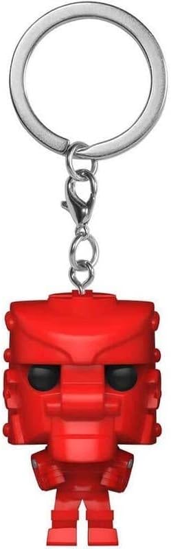Funko Pop! Keychain: Mattel - Rock'Em Sock'Em Robot, Red, 2 inches