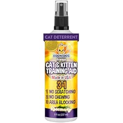 Bodhi 3-in-1 Cat & Kitten Training Aid - Cat Deterrent Spray for Indoor and Outdoor Use - Repellent to Establish Boundaries, Keep Cats Off Furniture, Protect Rugs & Plants - Made in USA (8 Fl Oz)
