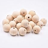 【DIY】 Estas cuentas de madera son naturales, sin tratar y se pueden colorear y teñir según sea necesario, haz tus propias cuentas de madera personalizadas
