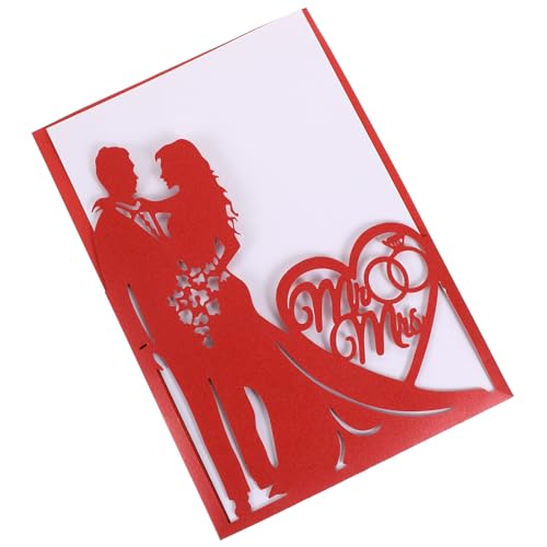 ibasenice Lot de 10 Cartes D'invitation Creusées en Papier Créatif pour Mariage et Anniversaire Design Délicat et Enveloppes Assorties