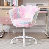 chairus Silla Escritorio Niña de Terciopelo Silla Infantil Giratoria con Ruedas, Colorido