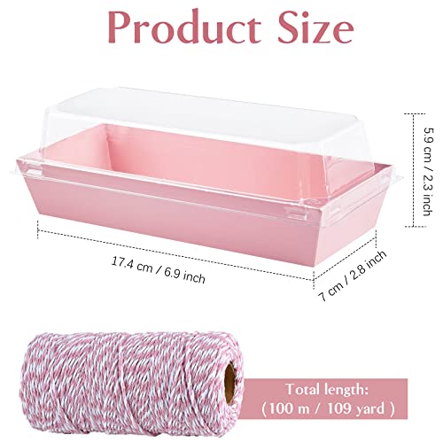 Zorrita 50 Pack Charcuterie Boxes With Clear Lids, Paper Sandwich Boxes Disposable Rectangle To Go Food Containers For Bakery Desserts, Strawberries, Cake Slice And Cookies (Pink) #TOP1