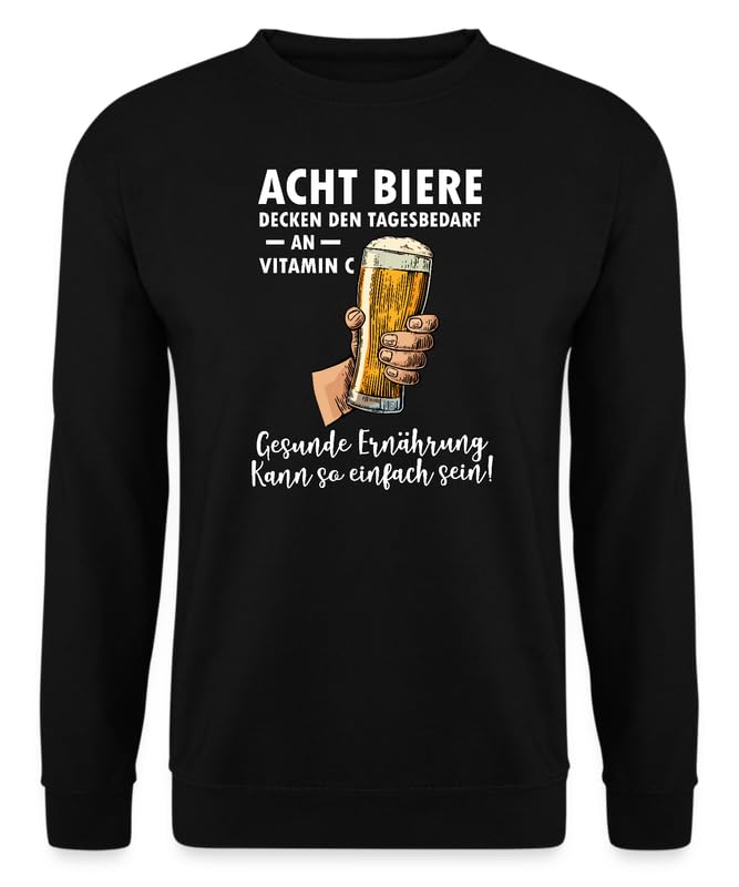 WriteFusion Ocho mantas de cerveza que necesitan vitamina C – Divertido traje de cerveza con texto – perfecto para bebedores de cerveza, festivales y mesas de nacionales, Negro , 3XL