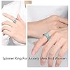 Bague Anneau Rotatif Filles, Bague Anti Stress Femme Acier Inoxydable, Fidget Fing Anxiety Spinner Ring avec Coffret Cadeau pour Homme, Soulagement du Stress #4