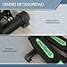 Imagen de HOMCOM Máquina de Step de Acero Stepper Up-Down Máquina de Paso con 2 Reposapiés 2 Banda Elástica y Pantalla LCD Pedales Ajustables Resistencia Hidráulica para Casa Oficina 40x40x118cm Negro y Verde