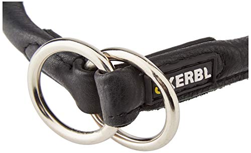 Kerbl Pet Rundleder-Halsband Roma mit Stopper 45cm, 8mm,schwarz