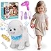 Walking Dog Toys for Kids, Mehani Electronic Interactive Toys Dog for 3 4 5 6 Year Old Girls and Boys, Repeating/Barking/Tail Wagging, Plush Toy Realistic Puppy,Gifts for Toddlers, Christmas, Birthday