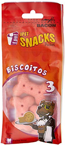 Biscoito Sabor Bacon Ipetpocket, 3 unidades