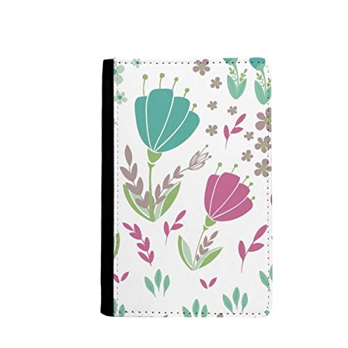 Étui portefeuille passeport motif fleurs idée cadeau voyageur classique