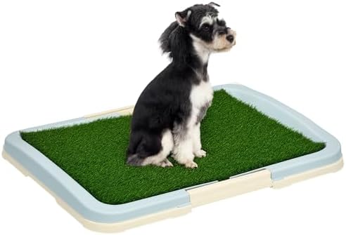 PawHut Dog Toilet Indoor w/Artificial Grass, Grid Panel, Tray, 63...
