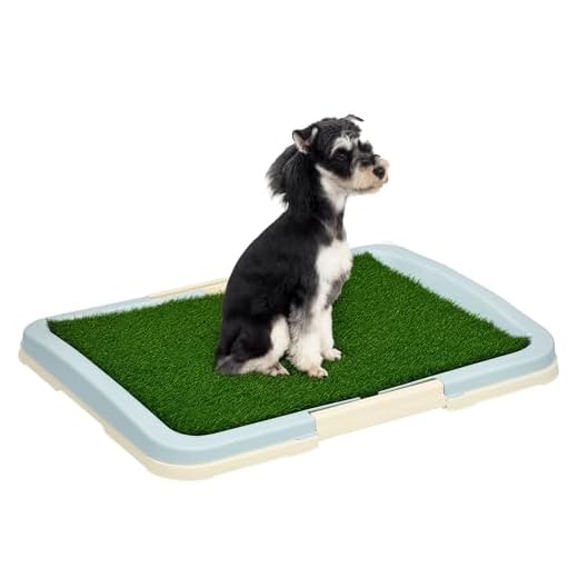PawHut Inodoro para Perros Urinario para Perros con Césped Artificial Rejilla y Bandeja Desmontable en Exterior e Interior para Entrenamiento de Cachorros 63x48,5x6 cm Multicolor