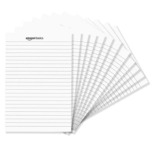 Image of Amazon Basics Narrow Ruled 5 x 8 inch Writing Pad, 72 Count (6 Packs of 12), White