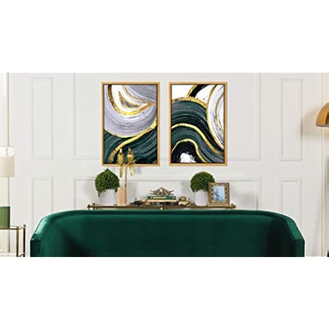 Jennifer Taylor Home Acrylic Glass Art, Gold Frame Cover