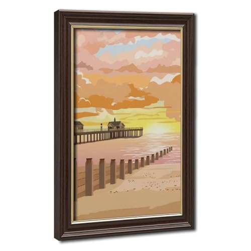 Poster sur toile Suffolk Coast Sunrise paysage marin grand format