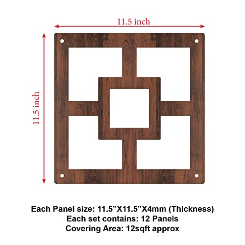 Image of RANDOM Privacy Room Divider Hanging Panel Modern Screen Partition for Decorating Bedroom, Dining, Study & Living Room (RSD-4026) 12 Panels Engineered Wood
