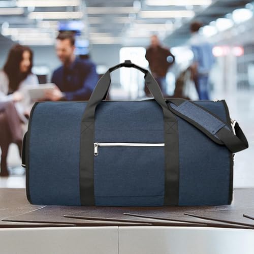Garment Duffel Bag Travel Garment Bag Portable Weekend Bag Travel Duffel Bag Business Travel Bag for Business, Holiday Trips, Blue3