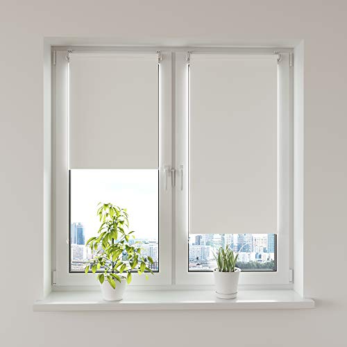 Sonello Verdunkelungsrollo Klemmfix ohne Bohren 85cm x 130cm Grau Verdunklungsrollo Fensterrollo Rollo Seitenzugrollo Klemmrollo für Fenster & Tür – Bild 8