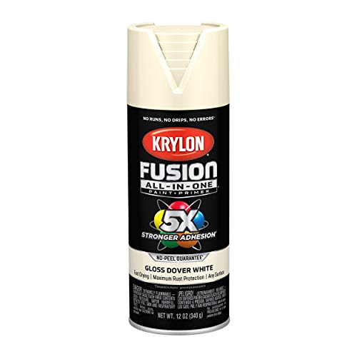 Image of Krylon Fusion All-In-One Adhesive Spray Paint for Indoor /Outdoor Use, 12 oz, Dover White