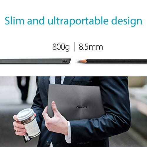 MB168B Monitor da 15,6 pollici HD portatile, 1366 x 768, alimentazione USB, ultrasottile, Smart Case, Nero/Argento - Monitor - Immagine 2