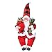 Betos Figurine di Natale Ornamento, 31 cm seduto Babbo Natale statuette realistiche Babbo Natale decorazione natalizia per finestra, tavolo, casa, esposizione per feste
