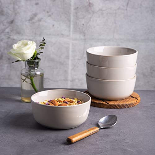 Amorarc Cereal Bowls Set Of 6 For Kitchen, 26Oz Stoneware Soup Bowls Set For Cereal Soup, Modern Kitchen Bowls For Meal, Dishwasher &Microwave Safe, Reactive Glaze -Antique Color #TOP2