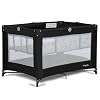 Dream On Me Zazzy Portable Playard with Bassinet in Black, Lightweight Packable and Easy Setup Baby Playard with Mattress and Travel Bag