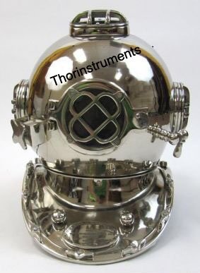 Divers Helmet in Chrome Finish Mark-V Diving 18