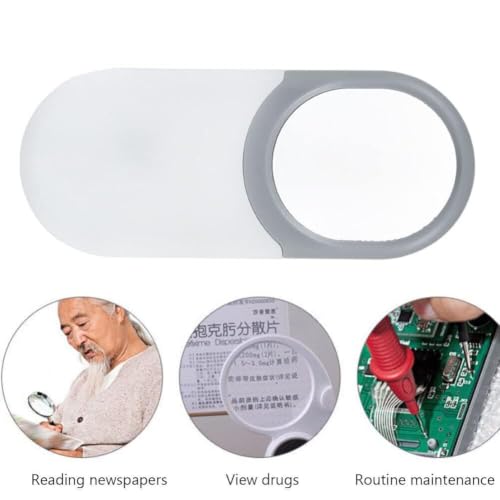 Image of FreshDcart 8X Handheld Magnifying Glass with LED Light | Large Illuminated Lighted Magnifier | Reading Glass for Books Newspapers Maps | Magnifying Glass for Kids and Seniors