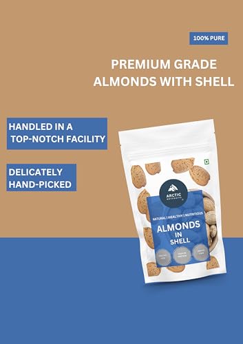 Image of Arctic Dryfruits California Almonds in Shell (250g) | Whole Natural Badam | With Shell | Crunchy Texture | Ideal for Snacking & Gifting | Dry Fruits and Nuts