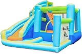 LEFEDA Castillo Hinchable Trampolín Inflable, Castillo Hinchable, tobogán de trampolín Inflable para niños, tobogán acuático Inflable T (artefacto al...