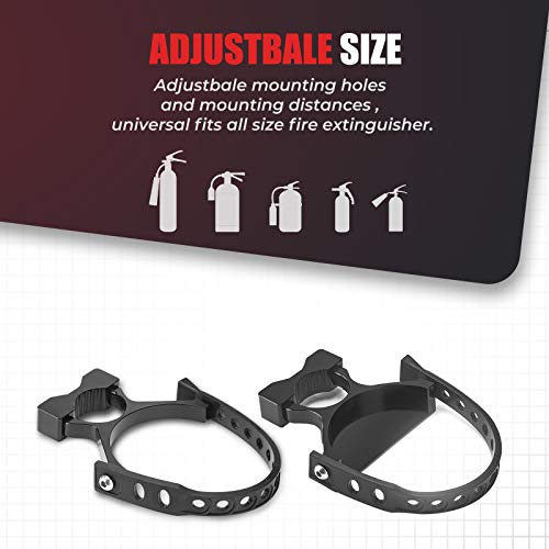 Kemimoto UTV Fire Extinguisher Holder, Adjustable Quick Release Roll Bar Fire Extinguisher Mount Compatible with Polaris RZR, Can Am Maverick/Commander, Honda Talon/Pioneer 1000 700 500